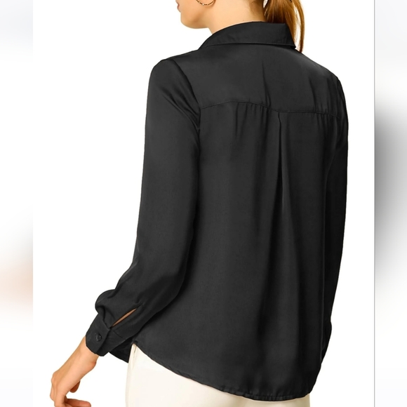 Allegra K black casual blouse- New with tags - Picture 2 of 2